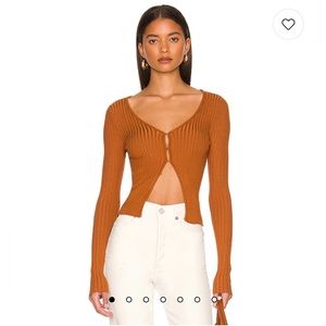 Superdown Sierra Knit Top in Brown